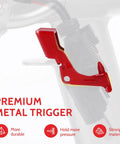 Red upgraded metal trigger for V10 V11 SV12 SV14 vacuum cleaner power switch button replacement, built to last, easy to install.