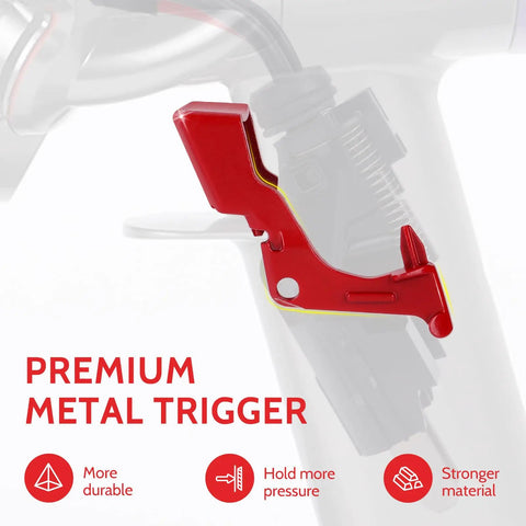 Red upgraded metal trigger for V10 V11 SV12 SV14 vacuum cleaner power switch button replacement, built to last, easy to install.