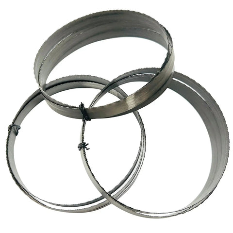 Pro Grade 44 7 8 Inch Portable Bandsaw Blades 0.020 Inch Thick One Half Inch Wide 14 18 TPI Three Pack Replacement