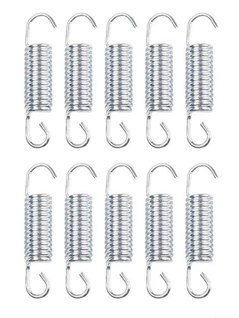 Heavy Duty Extension Springs 10 Pack Steel Barrel For Garage Doors And Ramps High Load Capacity Up To 50kg Tension Without Losing Elasticity, galvanized steel, 2.3cm diameter springs