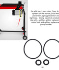Heavy Duty Log Splitter Seal Kit for 4 to 8 Ton Electric Hydraulic Splitters with Rubber Pump Seal Replacement,
    shown with log splitter setup.