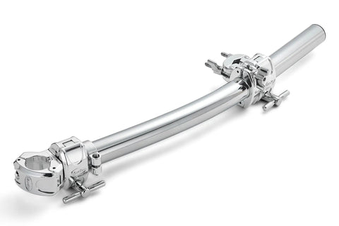 Rock Solid Drum Rack Wing Expansion Bar Adds 24 Inch Curved Space for quick cymbal mounting with inline T clamp attachment.