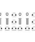 Replacement Motorcycle Footpeg Mount Pins Kit With E Clips And Washers, Four Pack Clevis Pins For Harley Style Footpeg Brackets, Replacement Foot Peg Mounting Pin Set, Tighten Loose Pegs On Cruiser Touring Bikes