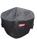 Heavy Duty Fire Pit Surround Cover Weatherproof Shield for 42.5 Inch Diameter and 20.8 Inch Height Surrounds in black