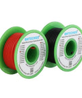 Top Tier 18 Awg Silicone Wire Red And Black 25 Foot Stranded Tinned Copper Cable on spools for wiring and DIY projects.