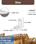 White L Bracket Set 20 Pcs 1 Inch Stainless Steel Corner Braces 25x25mm with screws shown with dimensions and packaging