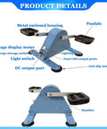 Foot Pedal Power Generator For Outdoors And Home, 100W Portable Emergency Energy with dual USB ports and silent belt drive