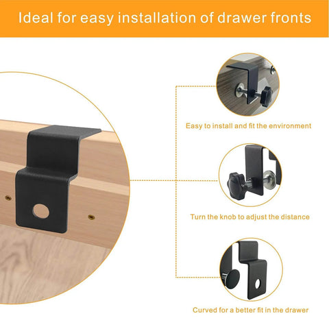 4 Piece Drawer Front Installation Clamps Set Adjustable Drawer Fixing Clips Cabinet Jig C Clamps For Woodworking