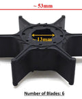 Boat Outboard Water Pump Impeller For F9 F9.9 F15 F20 9.9 15HP Models 63V 44352 01 00 Sierra Six-Blade