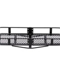Hella Tough Metal Rear Bumper And Tow Hook Carrier For 1/10 Scale Rc Crawlers Compatible With Axial Scx10 Trx4 Pro And Wpl D90 Quality Upgrade Parts, top view of black metal rear bumper.