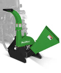 4 Inch PTO Powered 3 Point Wood Chipper Shredder Mulcher Attachment For Tractors Up To 45HP With PTO Shaft Included BX42S Green