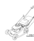 Diagram of walk-behind lawn mower compatible with OE Replacement Drive Belt For HRR216K Series Walk Behind Lawn Mower Engines