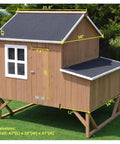 Deluxe Large Wood Chicken Coop For Your Backyard Hen House Fits 4 Big Chickens Or 8 Bantams With 3 Nesting Boxes Solid Fir Construction