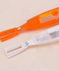 Two Pairs Universal Bike Wheel Reflectors For All Bikes High Visibility Spoke Covers, orange and white, easy install accessories