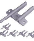 Magnetic Push Latches For Cabinets Dual Opening Doors Pop Out Hardware with spring mechanism and multiple latches displayed