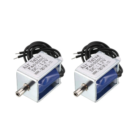Built Tough Miniature Solenoid Valve Two Way Normally Open DC 12V Air Control Switch Low Vibration Electromagnetic Valve For Pneumatic Projects Runs Smooth And Handles Pressure