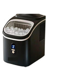 Countertop Ice Maker With Handle Delivers Chewable Nugget Ice In Six Minutes Or Less portable machine displaying nugget ice.