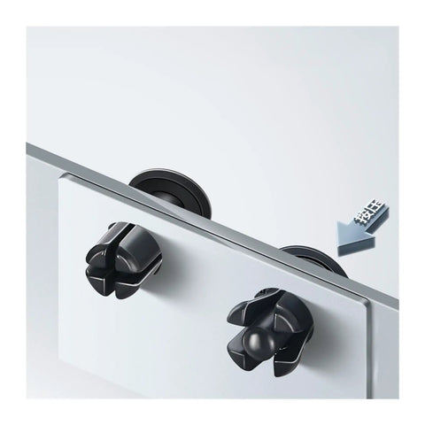 Rock Solid Nylon Expansion Rivets For Circuit Board Assembly Hassle Free Tool Free PCB Snap Clips Finger Press Install 100 Piece Heavy Duty Black Fastener Kit, showing two fasteners installed on a PCB.