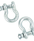 Beefy Five Sixteenth Inch Anchor Shackle Set With Alloy Screw Pin Forged Carbon Steel Ten Pack D Ring Shackles Three Quarter Ton Working Load Limit For Lifting And Rigging, two shackles