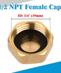 4 Pack Brass Plug Radiator Valve Caps One Half Inch Brass Blanking Nut Caps Plumbing Fittings For Washing Machines Radiator Valves Faucets And Taps With Rubber Hose Seals Included For Leak Free Replacement.