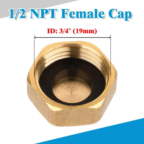4 Pack Brass Plug Radiator Valve Caps One Half Inch Brass Blanking Nut Caps Plumbing Fittings For Washing Machines Radiator Valves Faucets And Taps With Rubber Hose Seals Included For Leak Free Replacement.