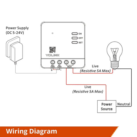 Wiring diagram of Long Range Smart Relay Switch For Home Automation LoRa Powered One Quarter Mile Reach Next Level.