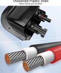 Weatherproof Solar Cable Entry Gland And Junction Box with 10ft 10AWG extension, showing thickened plastic shell and connectors.