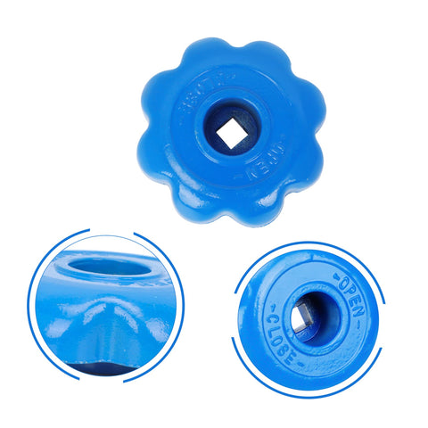 Blue handwheel from Six Piece Valve Handwheel Handles Set For Angle And Globe Valves Outdoor Ready Easy Install Smooth Polished Grips