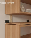 Hidden Shelf Brackets For Floating Shelves Black Cold Rolled Steel Support For 1.2 To 1.5 Inch Thick Boards Invisible Mounting
