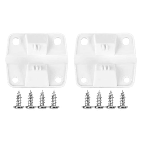 General Coolers hinge replacement set: two white plastic hinges with 10 steel screws.