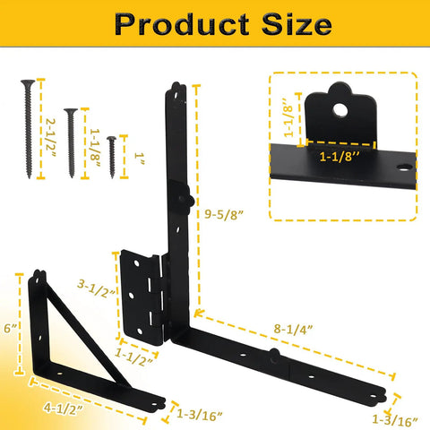 Anti Sag Gate Kit For Heavy Duty Fences And Gates With Corner Braces, Latch And Hinges, Beefed Up, Rust Resistant Steel, Weatherproof Gate Hardware For Wooden Fences, Driveway Gates, Shed Doors, Corral Gates And Wood Windows, 2 Set Pack
