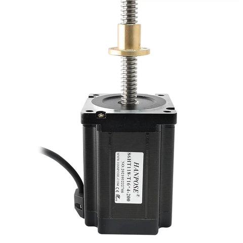 Premium Nema 34 Linear Lead Screw Stepper Motor Delivering Badass 8Nm Torque And 6.0A Current Rock Solid Build Ideal For Cnc Milling Machines Smooth Operating 500Mm Drive Shaft