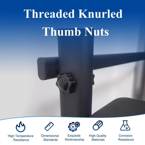 Bulletproof Black Plastic Star Knob Clamping Screws With Quarter Inch Carbon Steel Inserts And Knurled Thumb Grips For No Sweat Installation And Quick Adjustments Pack Of Twenty On machinery.