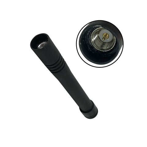10Pcs UHF Stubby Antenna 400-470MHz For VX Series Handheld Radios, 3.7 Inch, SMA Male Connector, close-up view of connector