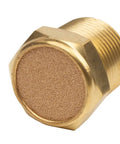 Industrial Hydraulic Breather Vent With 40 Micron Filter For Heavy Duty Systems One Half Inch NPT Brass Construction BV-48 Model Part 237253 Keeps Debris Out And Maintains Smooth Airflow shown in close-up.