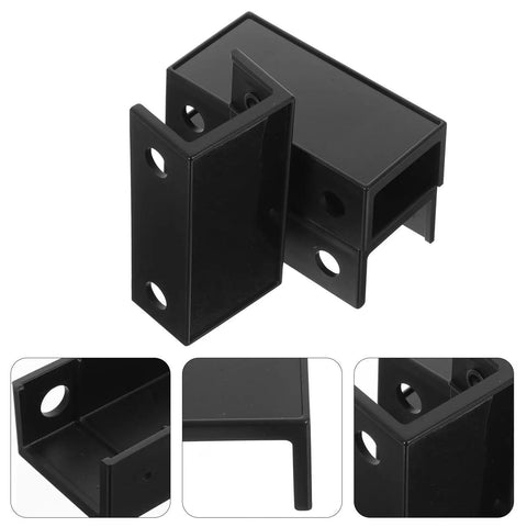 Close-up of heavy duty black plastic bracket for Rock Solid Under Desk Laptop Mount With Heavy Duty Black Bracket For Secure Storage And No Fuss Setup To Keep Your Workspace Neat And Super Functional All Week.
