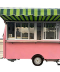 Kickstart Your Street Vending Hustle With This Custom Mobile Coffee And Pastry Trailer Towable Commercial Kitchen with green canopy.