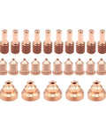 25 Piece Plasma Electrode And Nozzle Kit 212724 219682 212730 For Miller ICE 60T 80T TM CX 100T Torch With Drag Shield