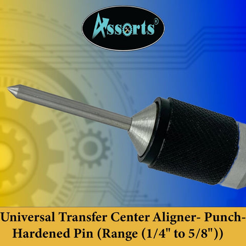 Self Centering Hole Transfer Punch With Hardened EN31 Pin close-up showing tapered alignment tip for precision drilling.
