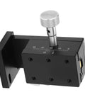 Rock Solid High Precision Linear Stage Rack And Pinion Dovetail Sliding Table for CNC Milling Machines, black metal, side view