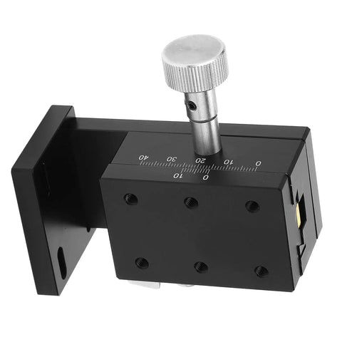 Rock Solid High Precision Linear Stage Rack And Pinion Dovetail Sliding Table for CNC Milling Machines, black metal, side view