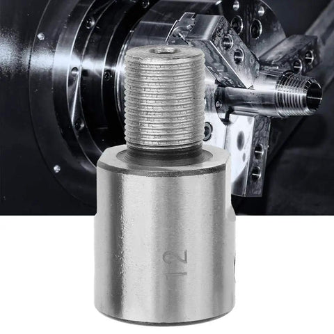Pro Grade Stainless Steel Chuck Connecting Rod For K01-50/63 And K02-50/63 Mini Lathe Chucks M14x1 in front of lathe machine