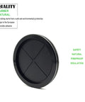 2 Inch Rubber Grommets For Wiring, 42 Mm Inside Diameter Double Sided Round Cable Hole Plugs, black grommet front view