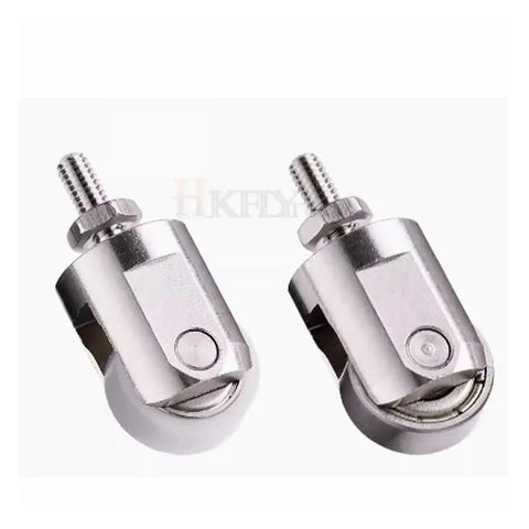 Digital Caliper, Micrometer Dial Indicator Wheel Probe Steel Tip M2.5, close-up view of steel roller body and metal threads.