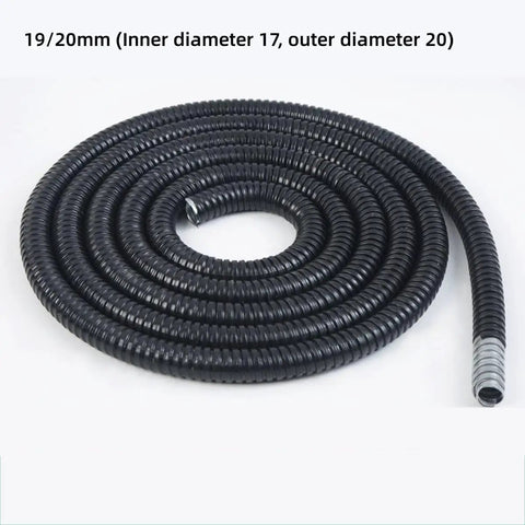 Hella Tough Flexible Pvc Coated Steel Conduit Corrugated Electrical Tubing Wire Loom Cable Protector Harness Sleeve, 19/20mm