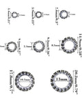 Sizes of Premium 304 Stainless Steel External Multi-Tooth Star Lock Washers Set, 380 Pieces, M2.5 to M12, for builds and maintenance