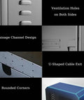 Top Shelf Heavy Duty EV Charger Lock Box Built Tough With Rock Solid Key Code Security And All Weather Resistant Shell, showcasing ventilation holes and drainage channel.