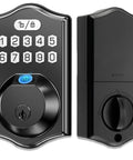Fast Fingerprint Deadbolt Lock For Front Door With 0.3s Unlock, 100 Fingerprints And 100 Passcodes, No-Fuss Keyless Entry