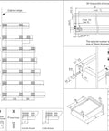 Technical diagram showing installation details for Tough As Nails Full Extension Soft Close Drawer Slides, 14 Inch, silver finish.
