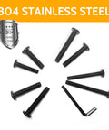 Top Shelf 1/4-20 X 1-1/4 Inch Flat Head Hex Socket Cap Screws, 304 Stainless Steel Black Oxide Finish, Fully Threaded Machine Bolts